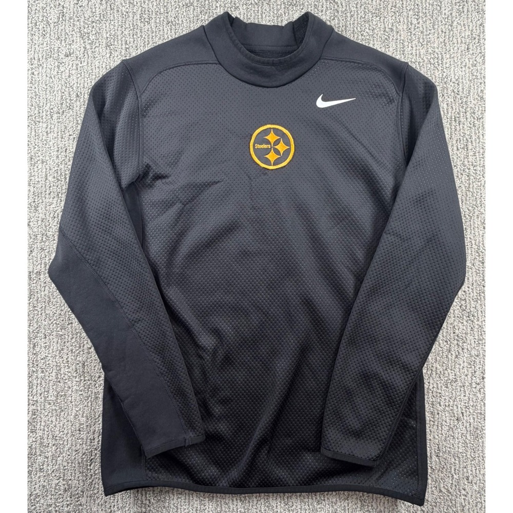 Nike Pittsburgh Steelers NFL Men Large Shirt Black Coach Danny Smith 921282 READ